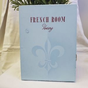 Vintage FRENCH ROOM Hosiery silver thigh high original box